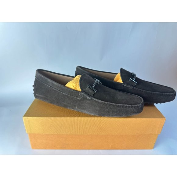 Tod’s Dark Brown Rust Double T Loafers City Gommino Driving Shoes main image 4